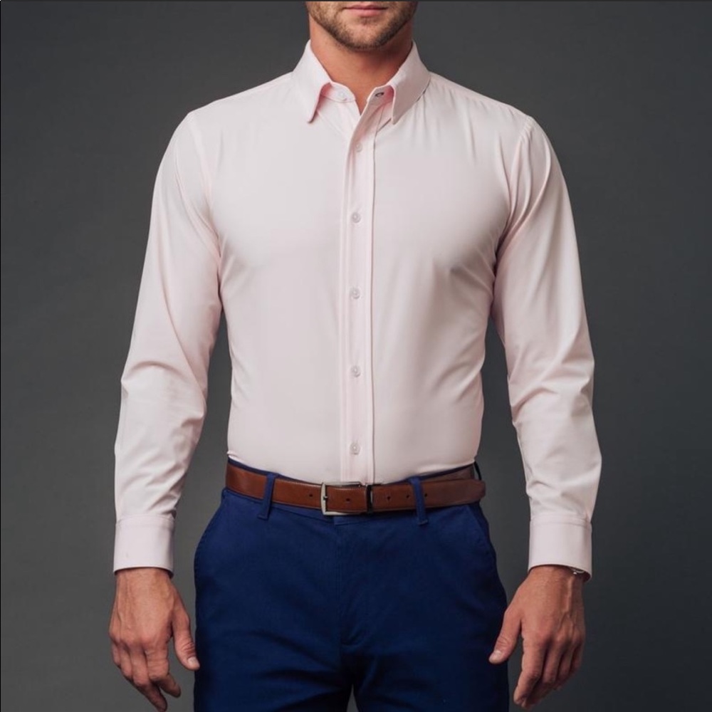 Mizzen+Main Medium Pink Men’s Dress Shirt